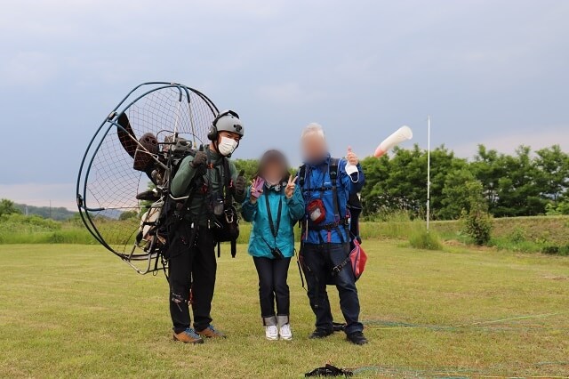 北海道旅行 モータパラグライダー体験
