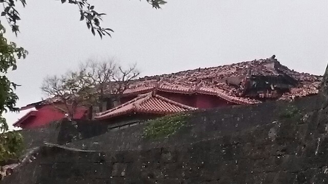 火災で焼失した首里城