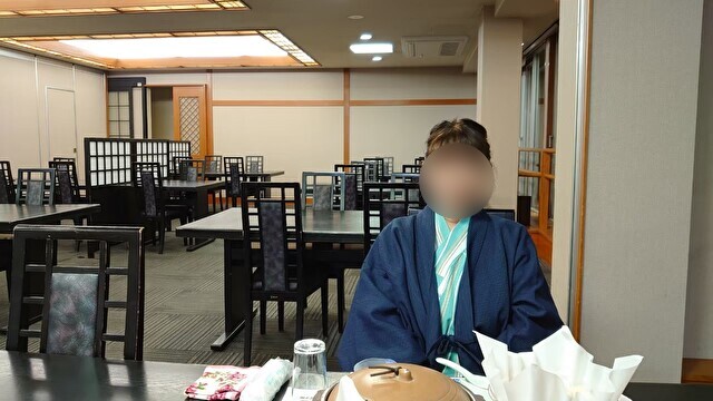 河口湖のホテル美富士園での食事